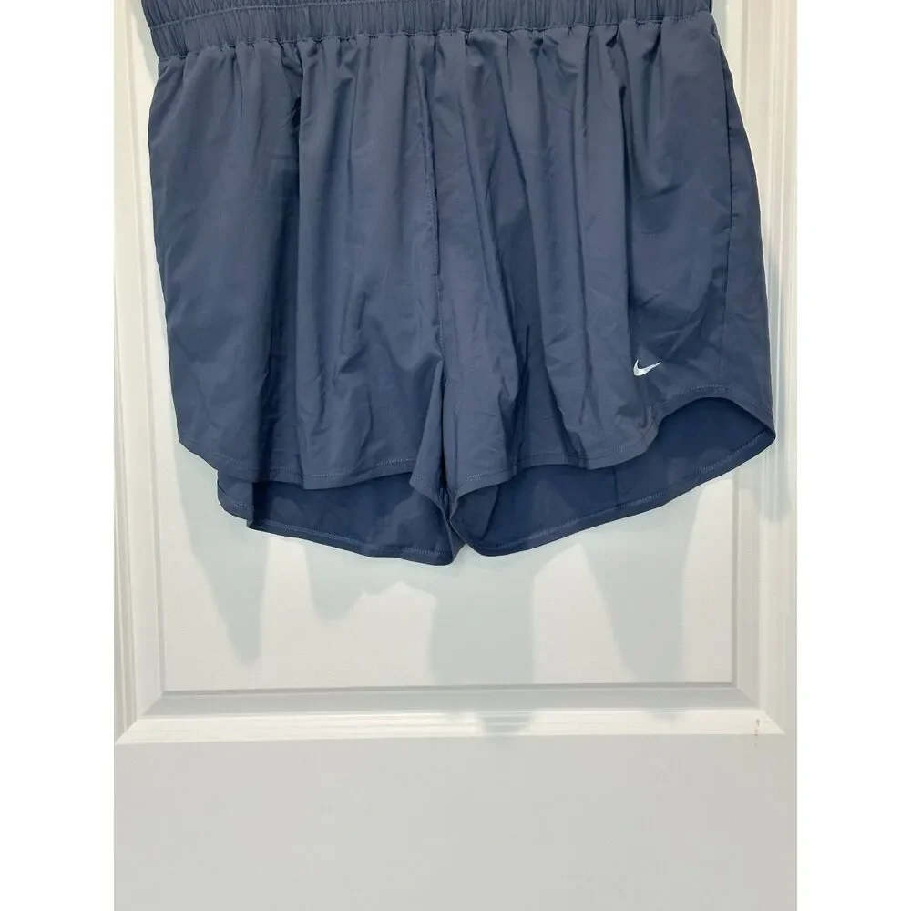 NWT Nike Dri-Fit Ultra High Waisted Brief Lined Training Shorts Blue Size 1X - Picture 4 of 9